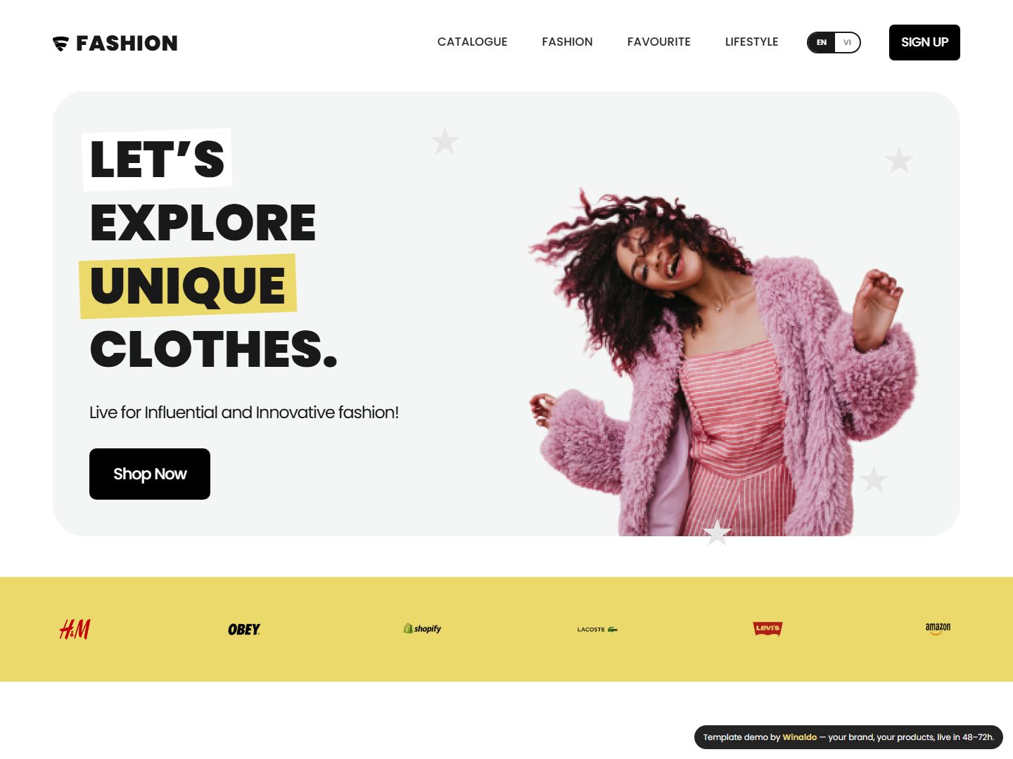 FASHION streetwear landing demo