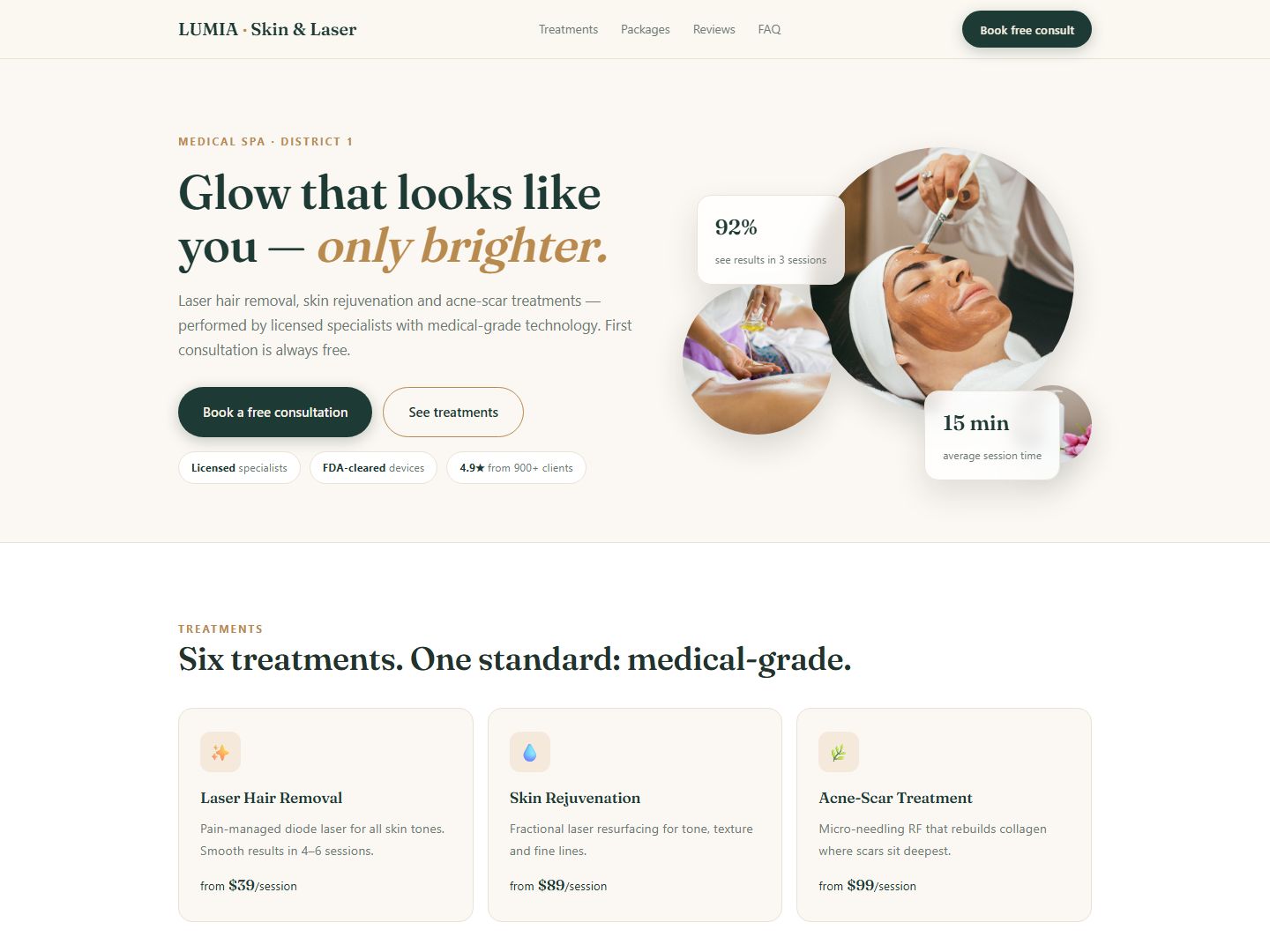 LUMIA skin clinic demo