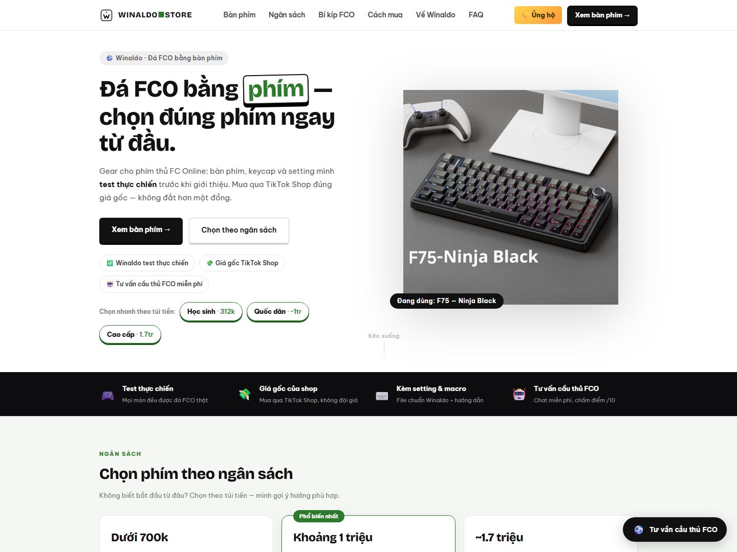 Winaldo Store — affiliate store with AI advisor